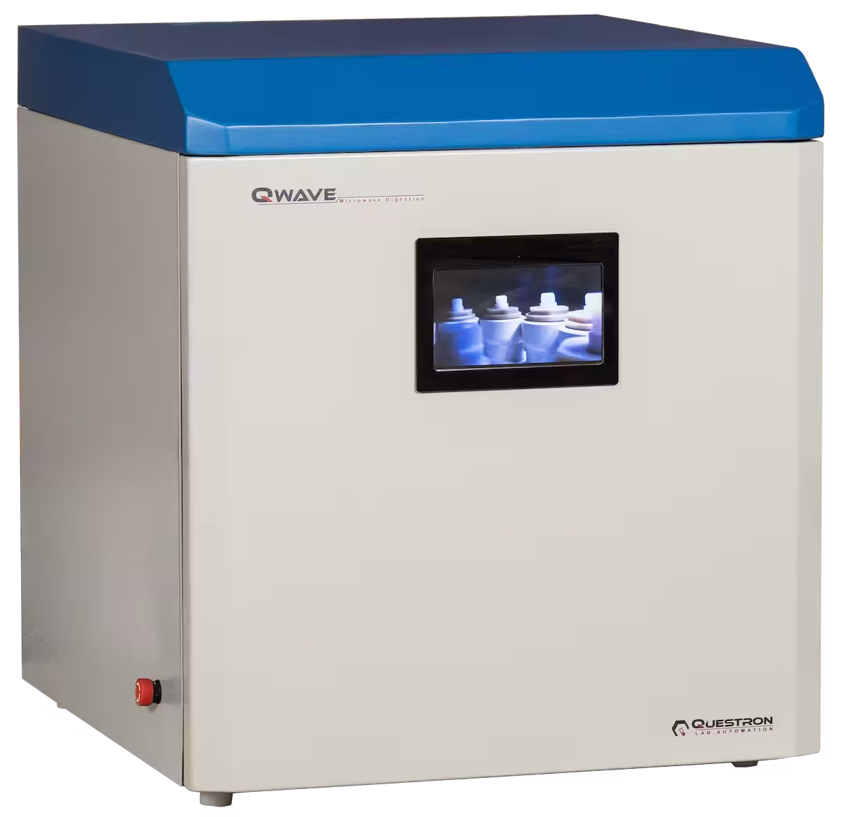 QWave microwave digestion system side view — Questron Technologies modular platform